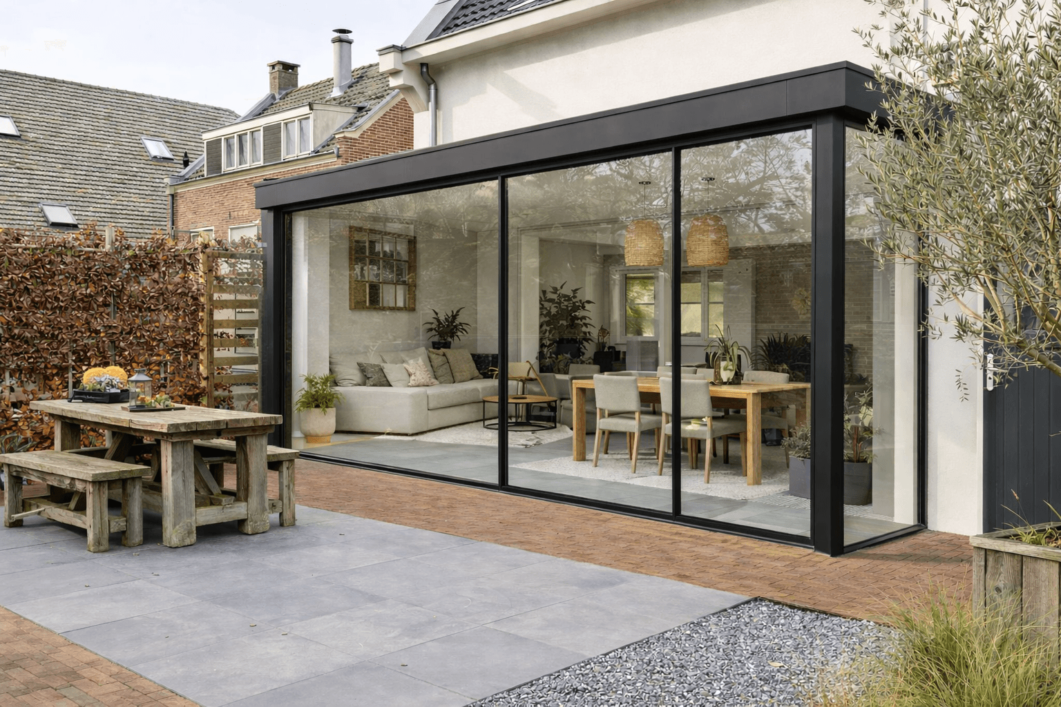 Serre-aansluiting - kunststof wit